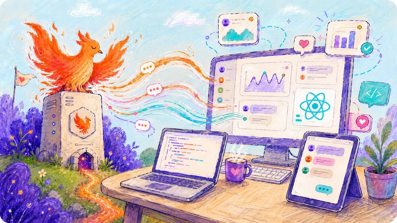 Phoenix and React real-time application architecture