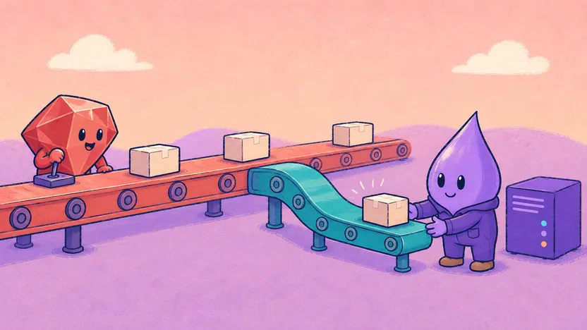 Ruby on Rails handing off selected workloads to an Elixir service