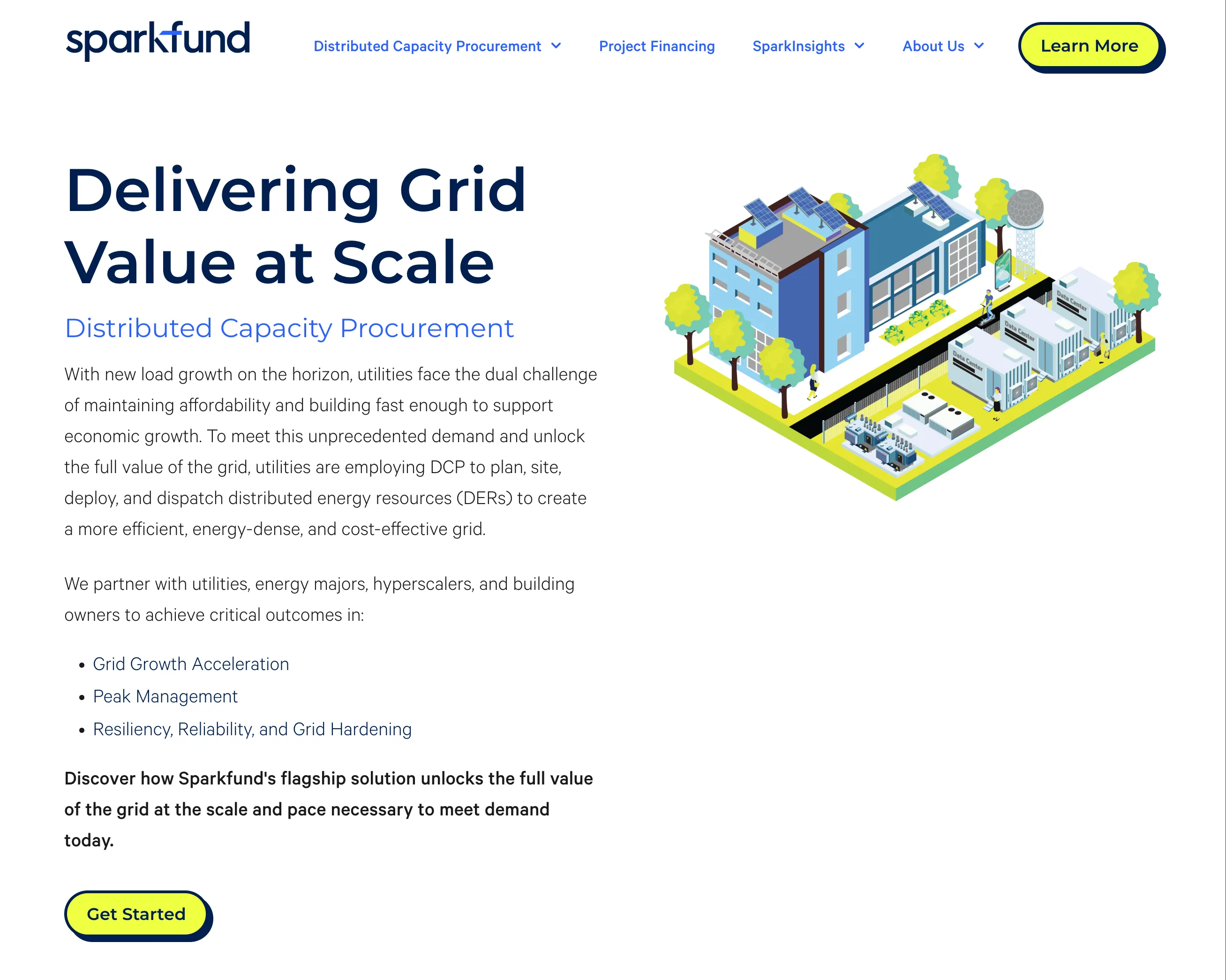 Screenshot of SparkOS Energy Project Management Platform