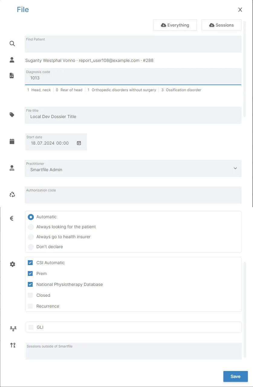 Screenshot of the Smartfile project